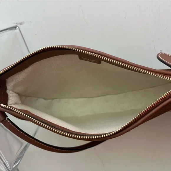 🔴SOLD🔴 BURBERRY Olympia Check Jacquard Pouch-Birch Brown - Picture 14 of 15